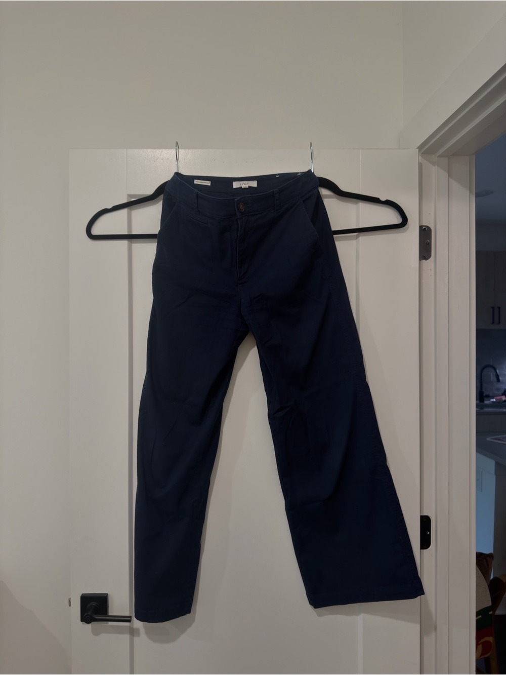 LOFT Navy Wide-Leg Trousers
